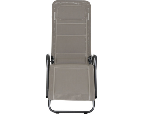 Siena Garden tuinligstoel, ligstoel, zonnebed, relaxligstoel Fano, textielstof antraciet taupe
