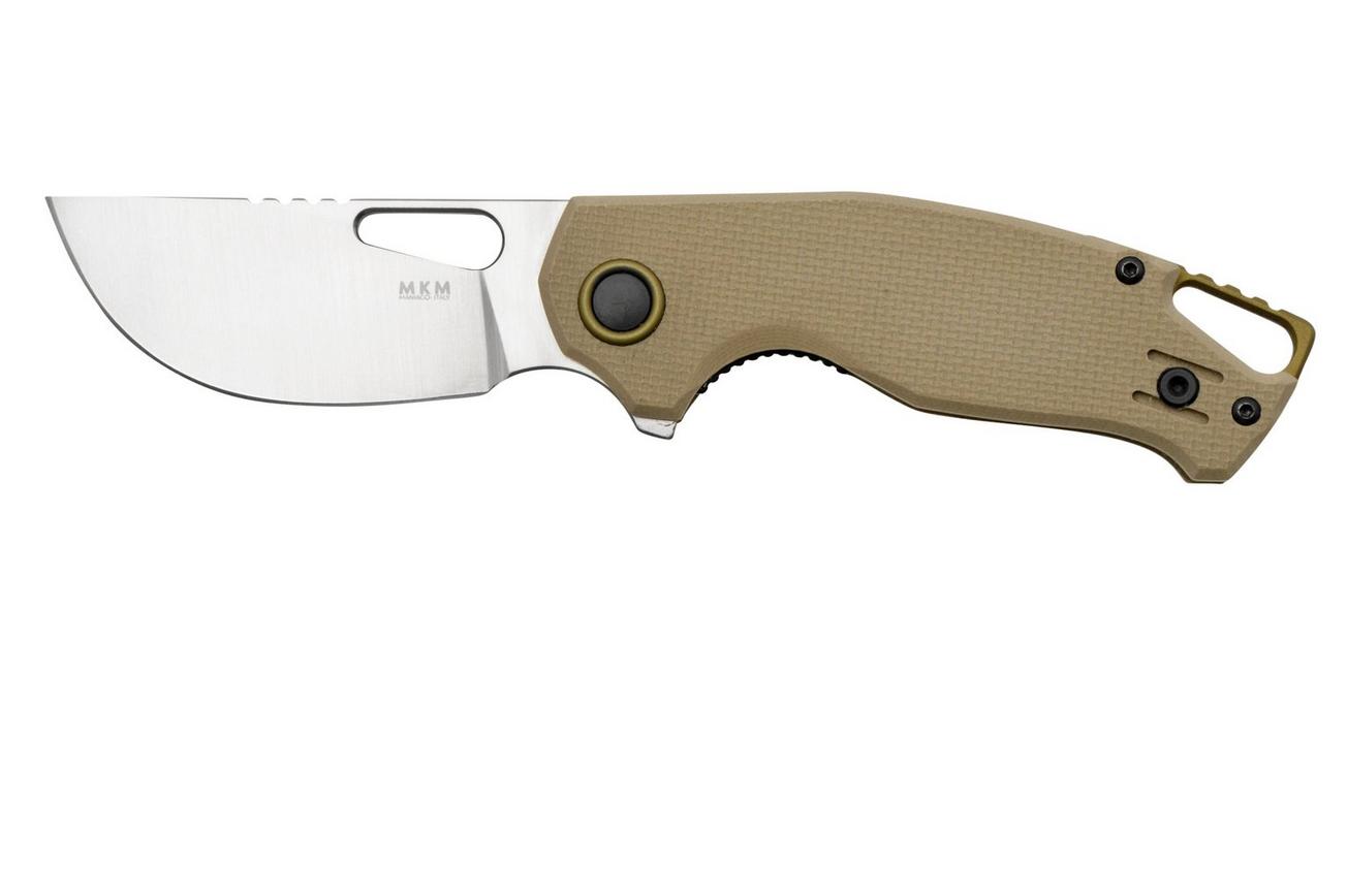 MKM Vincent VCN-GTS Satin N690CO, Tan G10, OD Green Aluminum zakmes, Jesper Voxnaes design