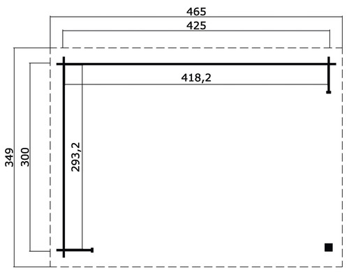 Gazebo Outdoor Life Columbus 425 x 300 cm naturel
