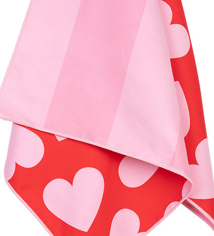 Badetuch Essentials - Microfiber - 135x65 cm - Rot Hearts