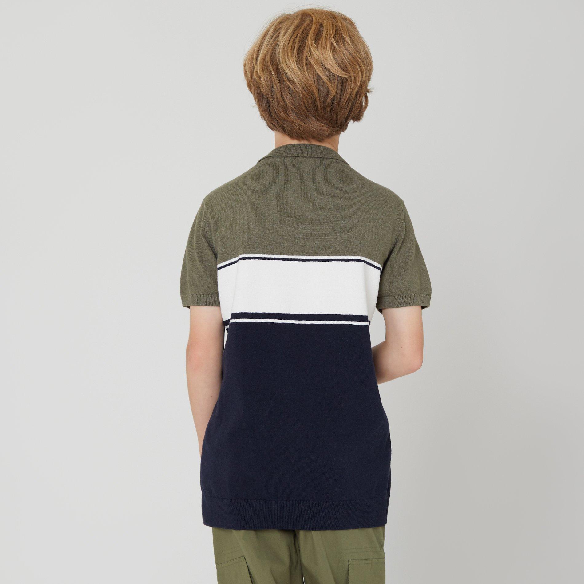 Studio Older Boys Panel Polo Knitted
