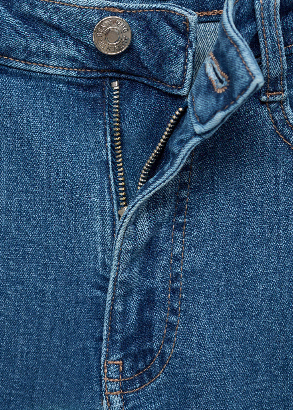 MANGO TEEN flared regular waist flared jeans medium blue denim