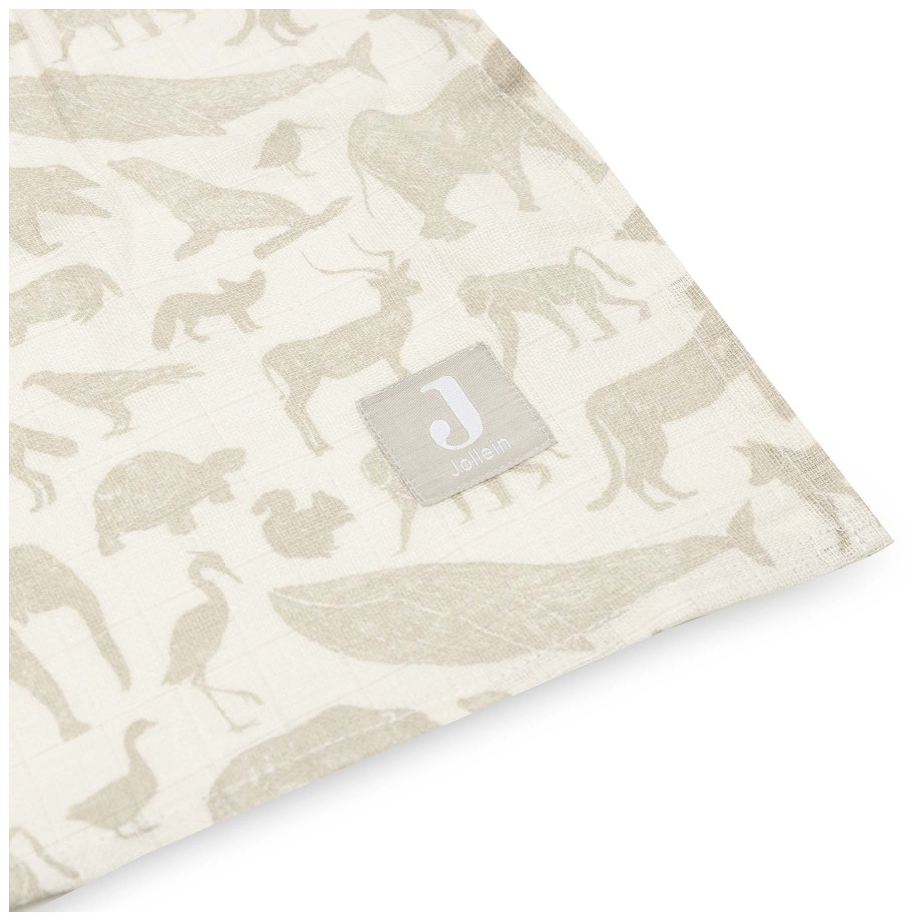 Jollein hydrofiele luier animal 3 pack  wit
