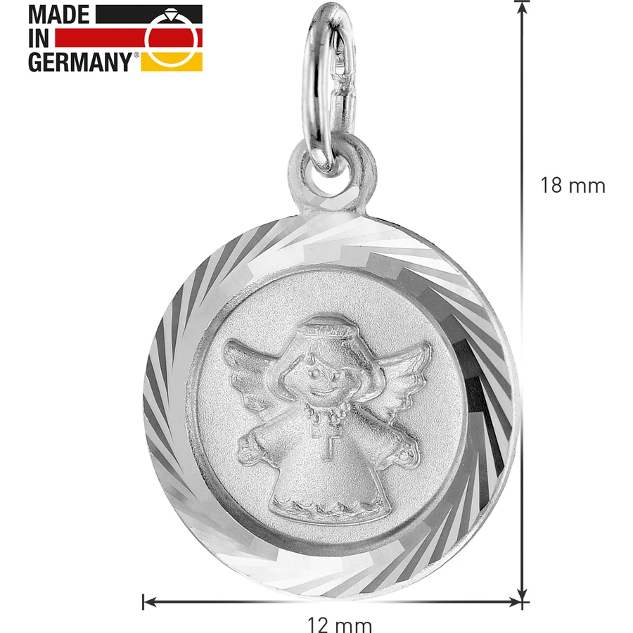 trendor Kinder-Kette mit Engel-Anhänger 925 Silber silver
