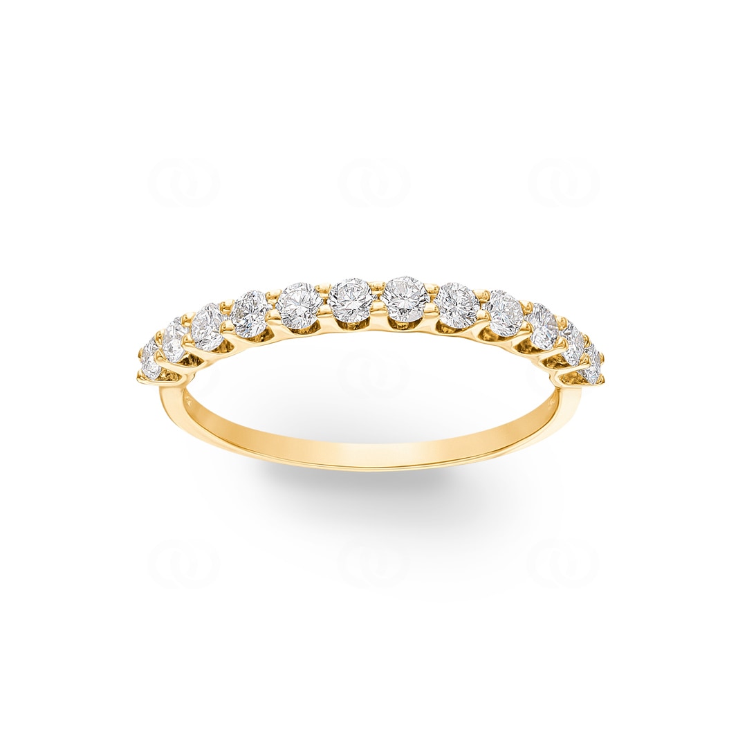 0.54 Karat Diamanten Mémoire Ring 750/18 K Gelbgold
