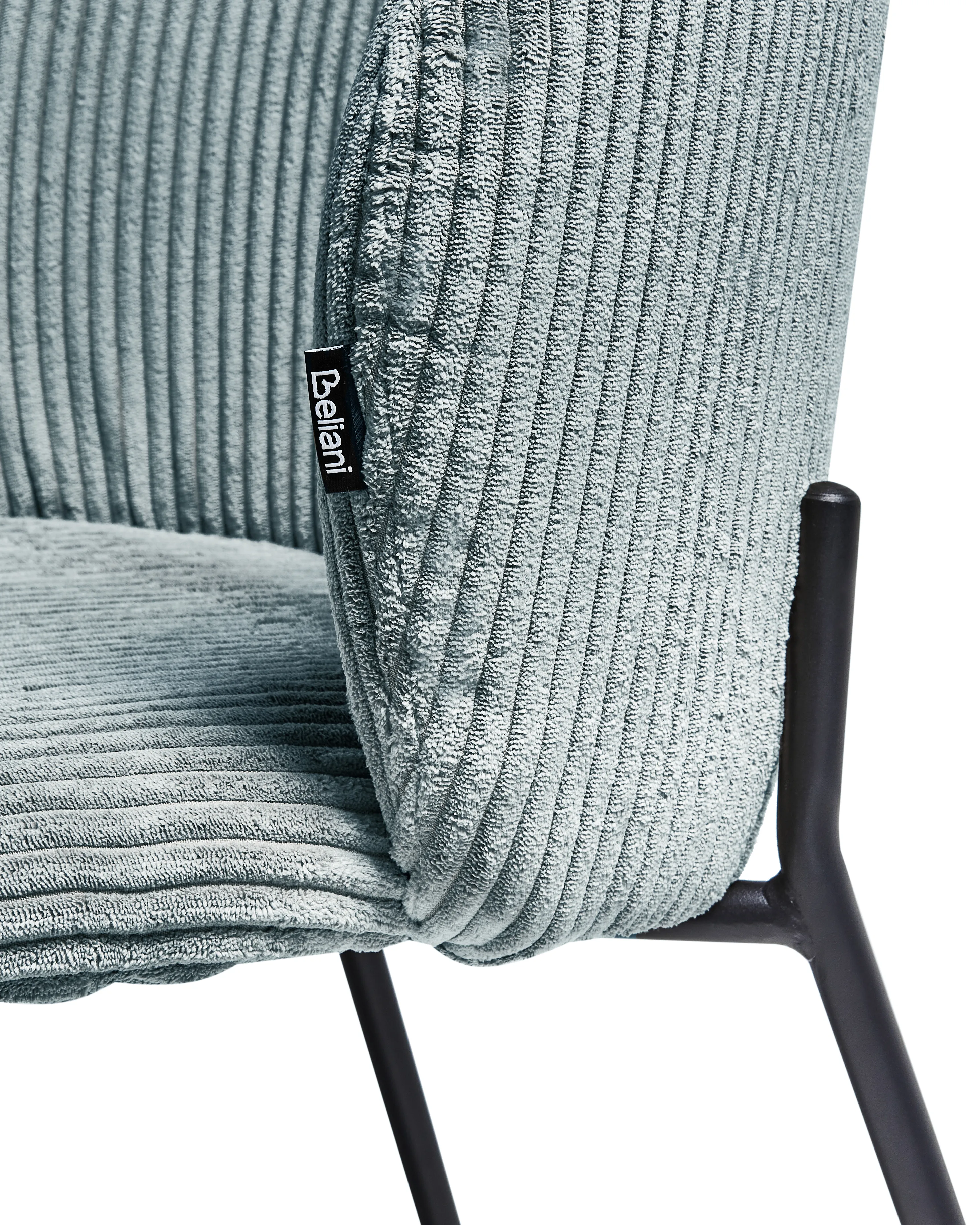 Set van 2 eetkamerstoelen MILES Corduroy Lichtblauw