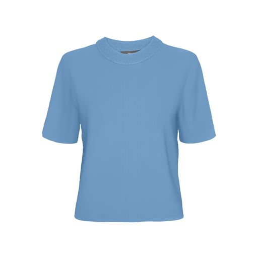 Vero Moda Gold Kortærmet Strikbluse, Bonnie Blue, M