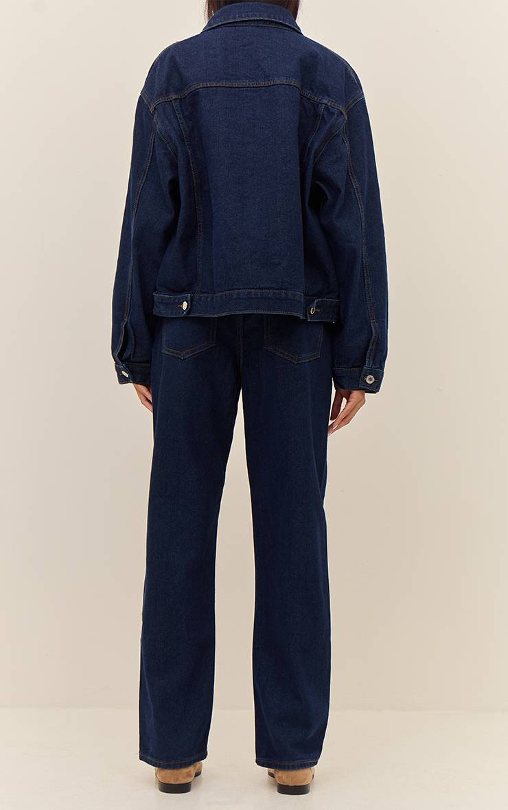 Bleu Indigo Prettylittlething Jean Droit Taille Haute
