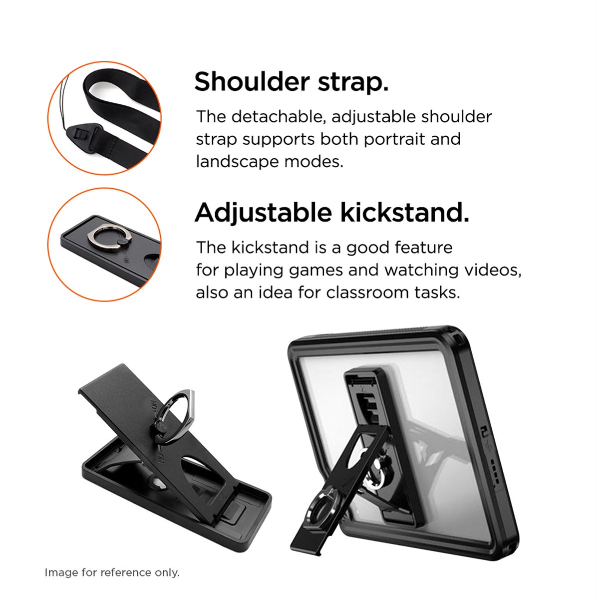 iPad Mini 7 (2024) / Mini 6 (2021) Peak 3000m Wasserfeste Outdoor Hardcase Hülle (IP68) (EGPE00162) - Schwarz