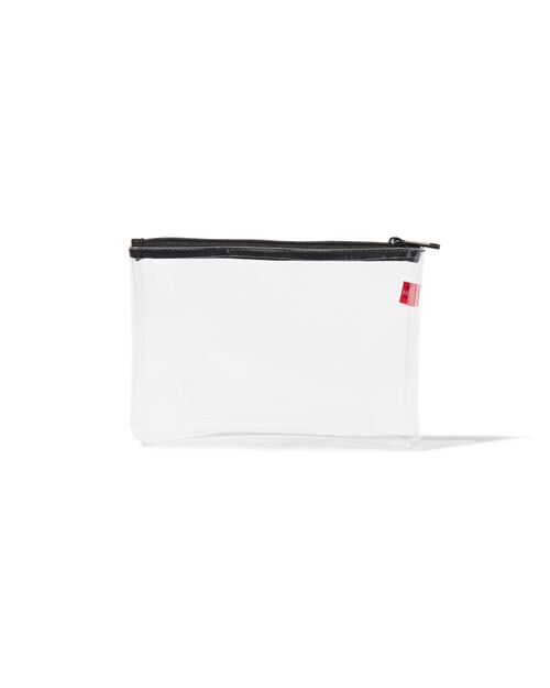 trousse de toilette plate transparente 14x20