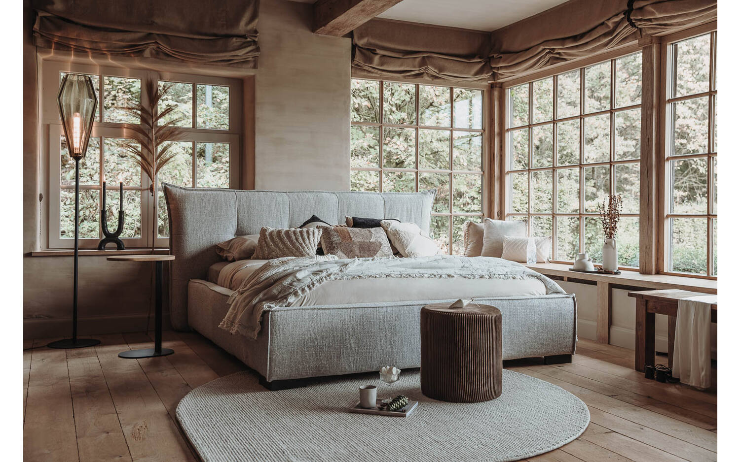 Goossens Bedframe Bolzano - 180 x 210 - Oasis natural 01 - Textiel