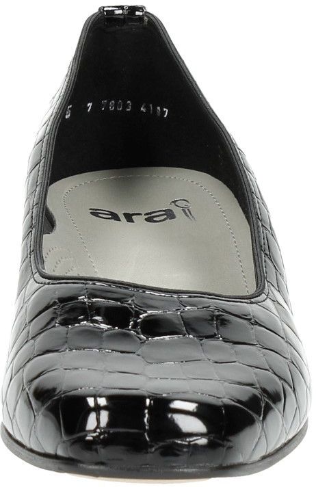 Ara Graz Cocco-Lack zwart croco lak