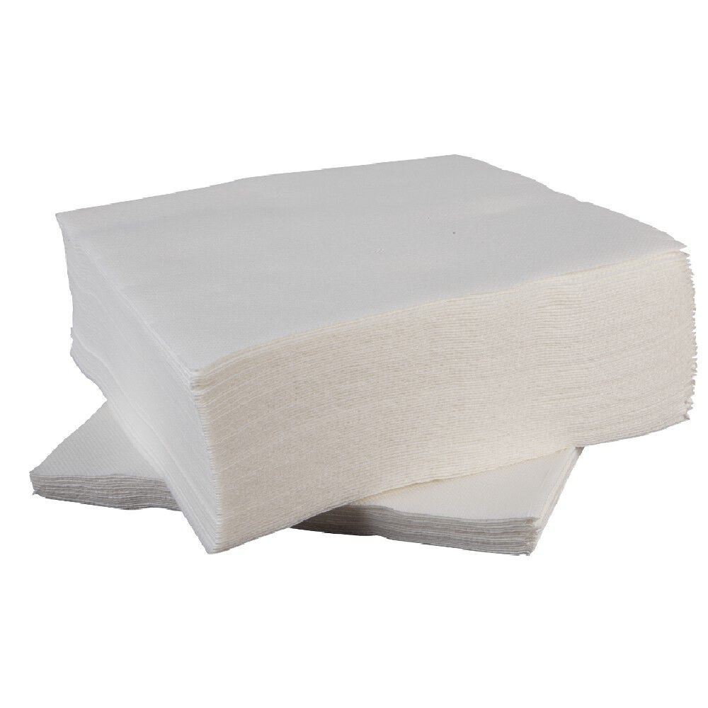 Serviette carrée blanche Tex Touch 2 plis en papier x40