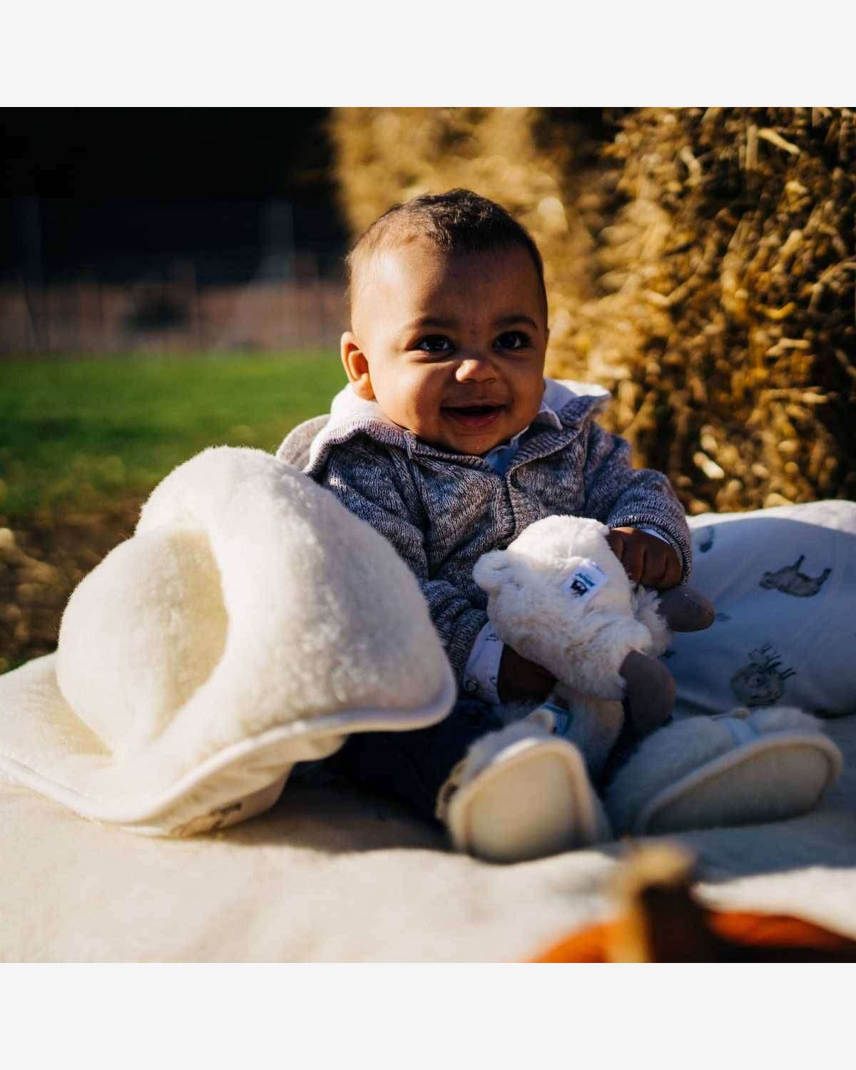 Babyteppe Ull / Lekematte – Tykk Ullfleece av Merino | 80x100cm