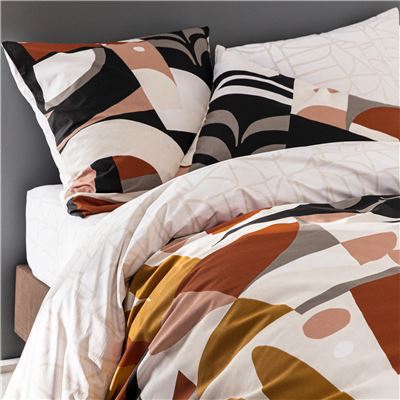 Linge de lit motif graphique - BECQUET CRÉATION
