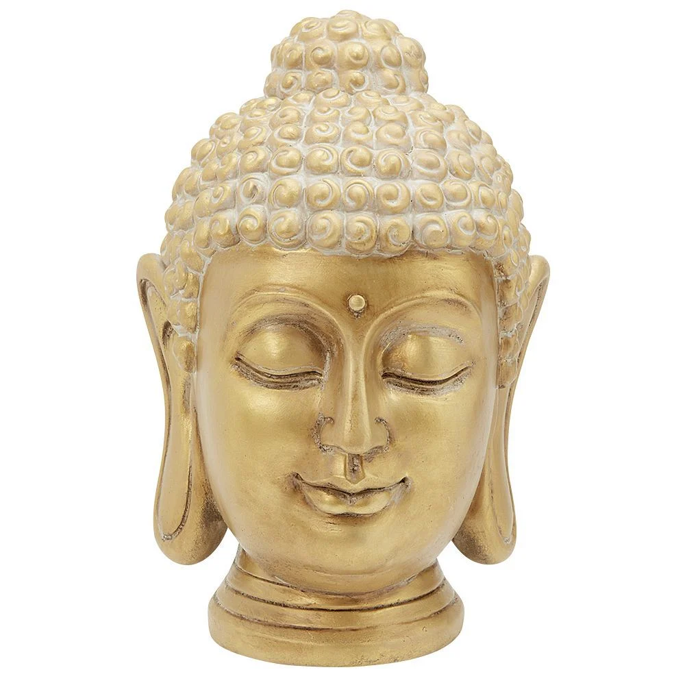 Tête Bouddha dorée
