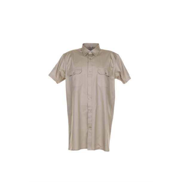 0412 Twill skjorte kortærmet, Kahki
