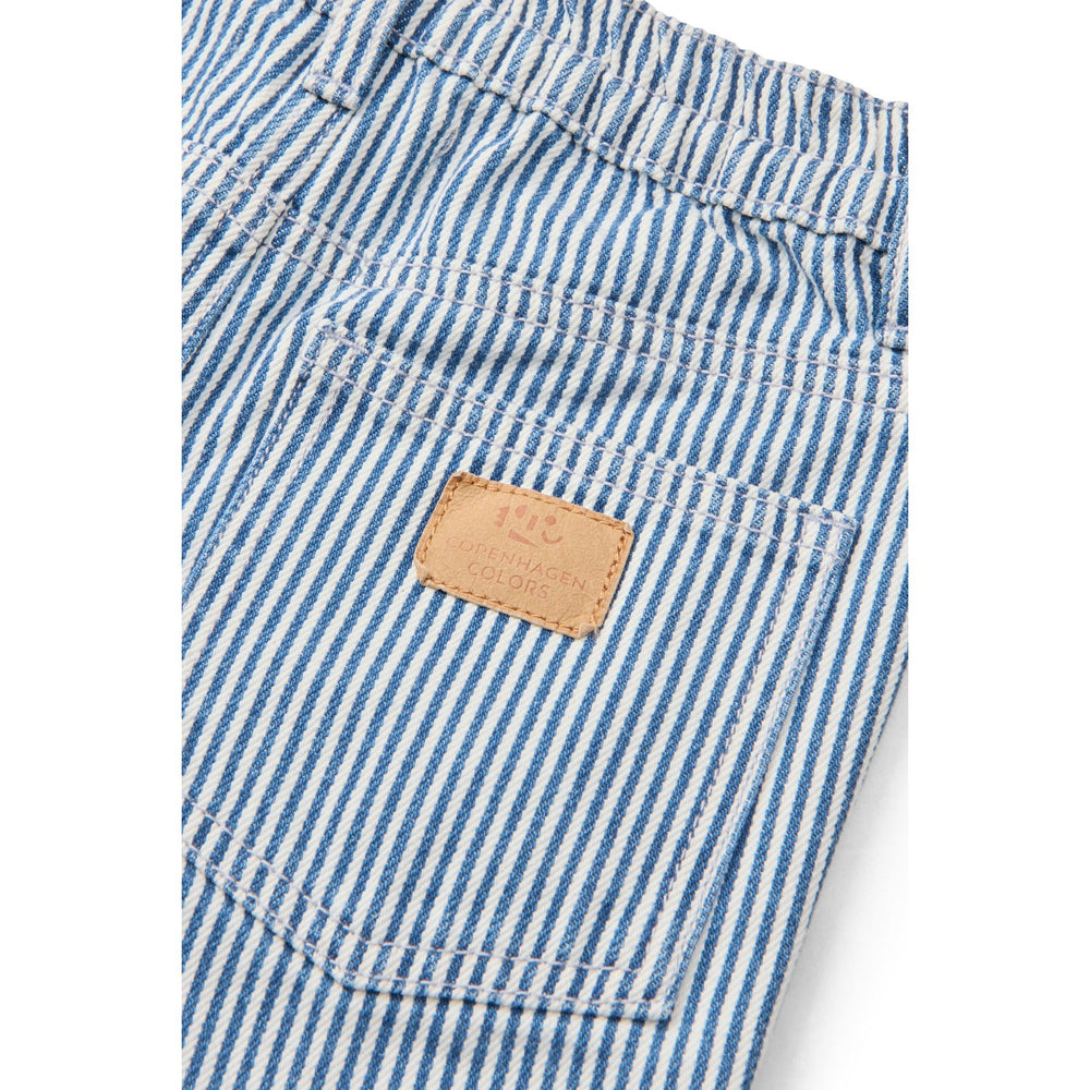 Køb COPENHAGEN COLORS Denim Blue Stripe Y/D Stripe Twill Shorts