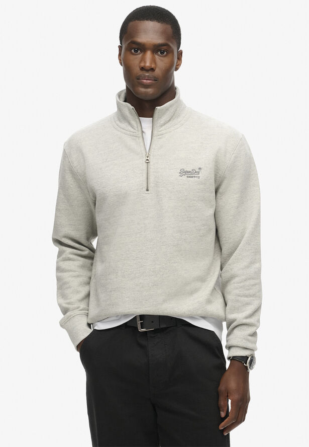 Superdry ESSENTIAL LOGO HENLEY Varsity grey grindle