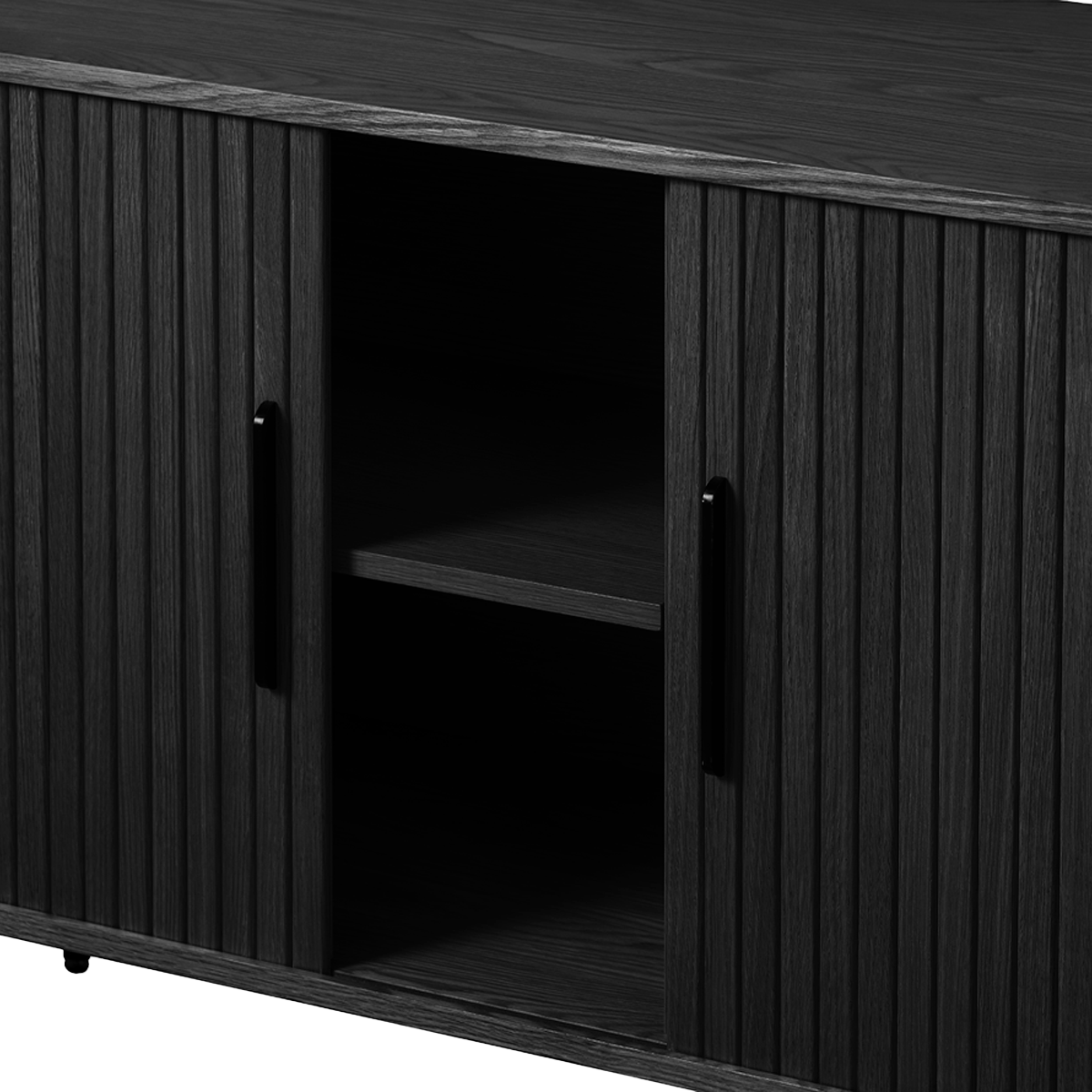 Dressoir Lenn hout Zwart eiken