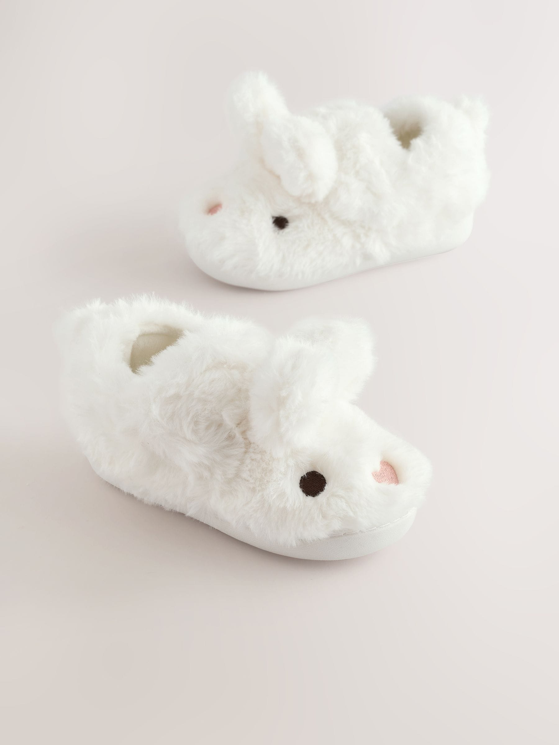 Wit - Pantoffels met antislip-zool
