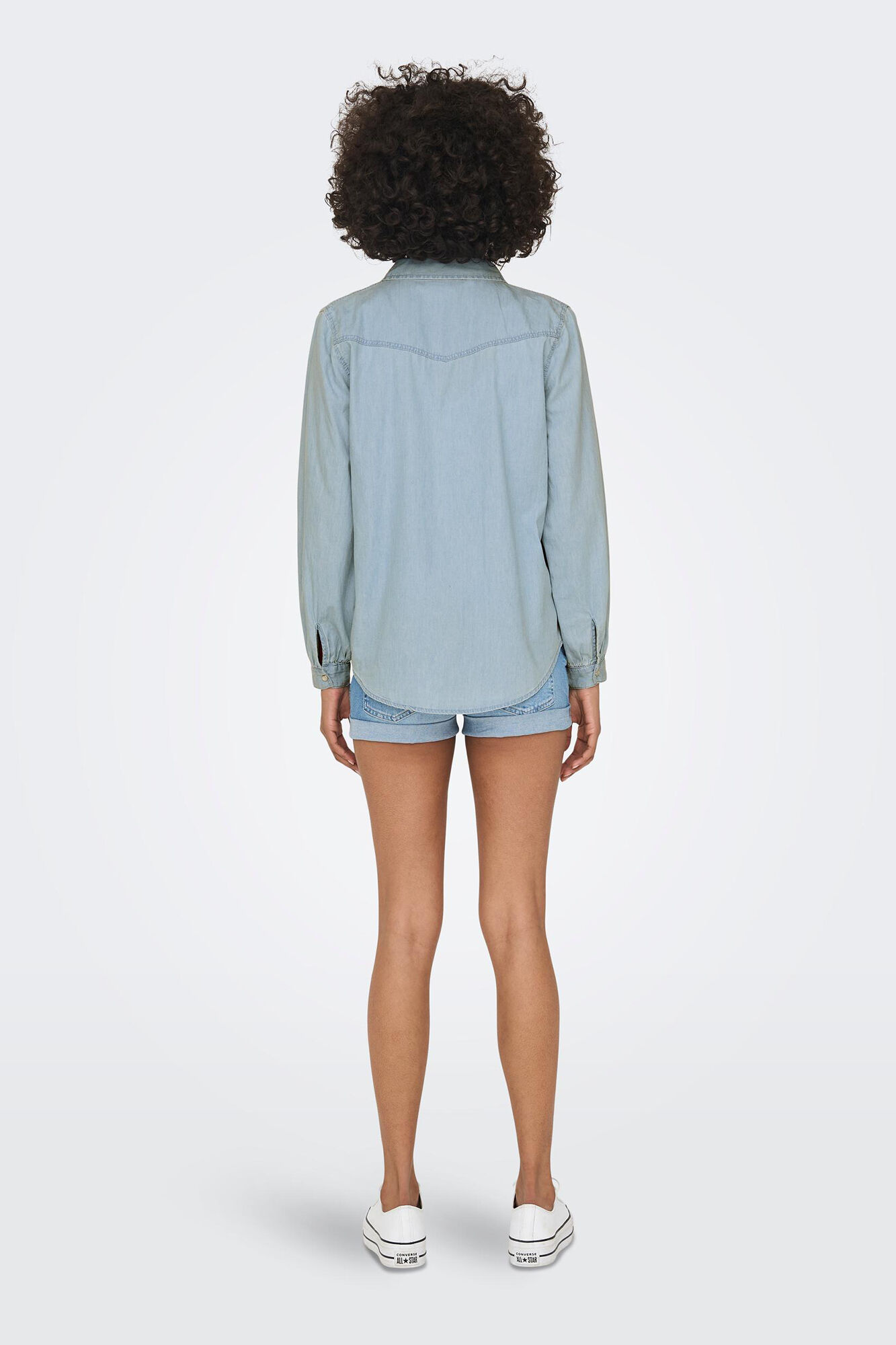 Camisa de algodão denim