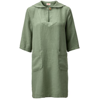 Damen-Leinenkleid, Grün