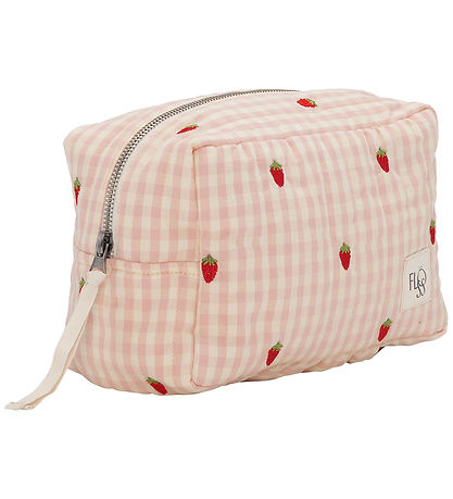 Flöss Kulturbeutel - Puppe - Pink Berry Gingham