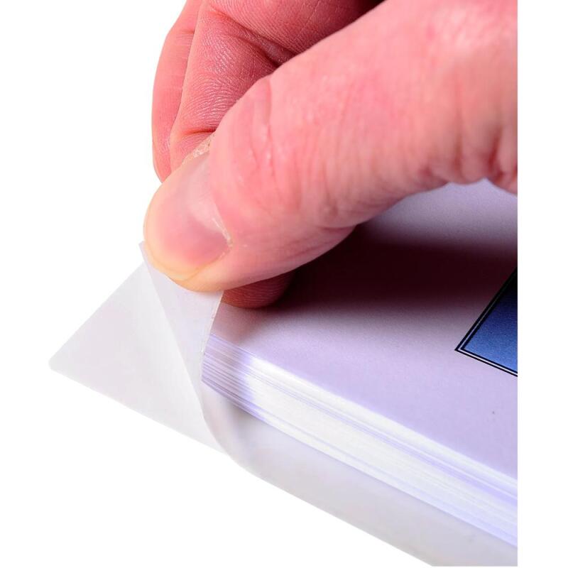 Sachet de 2 pochettes adhésives à soufflet - PP Haute Qualité 20/100e - A4 - Cristal