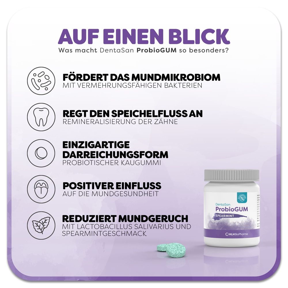 DentaSan ProbioGUM - Probiotischer Kaugummi für die Mundflora