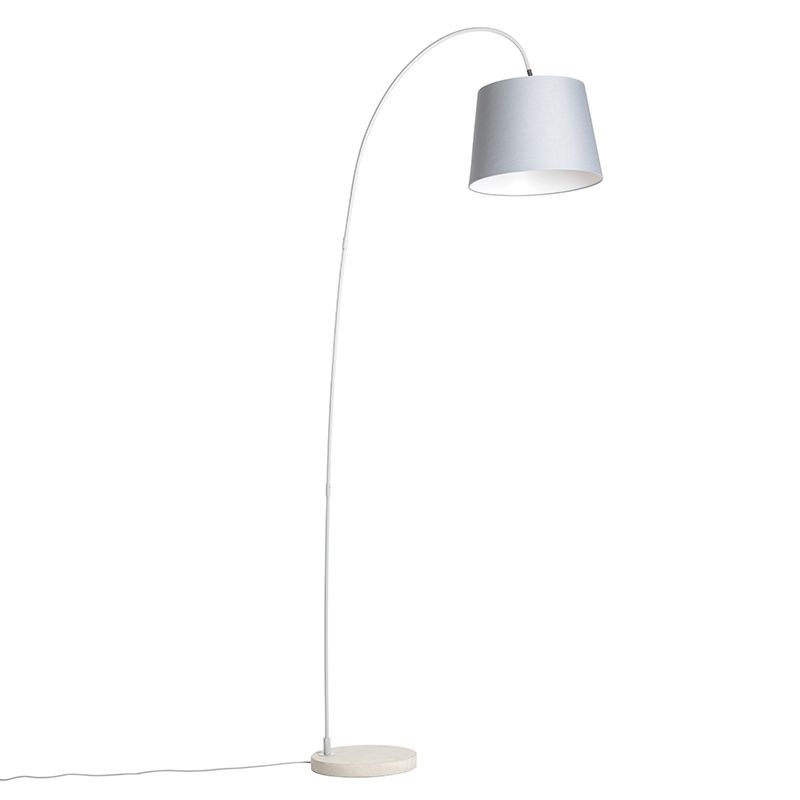 Moderne booglamp met grijze kap - Bend