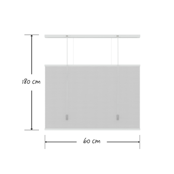KARWEI dubbel plisségordijn lichtdoorlatend wit (kleurnr. 6001) 60x180 cm (bxh)