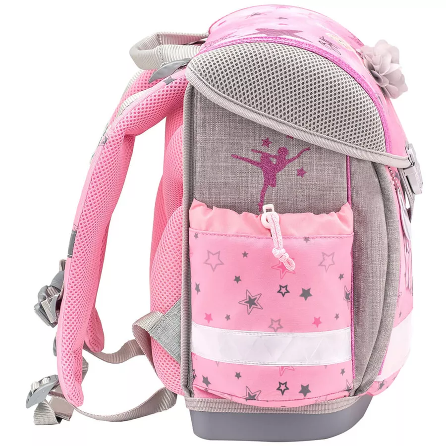 Belmil Schulranzen Classy Schulranzen Set 5-teilig mit Brustgurt Ballet Light Pink