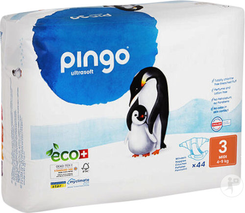 Pingo Couches Écologiques Jetables Mini Taille 3 44 Pièces