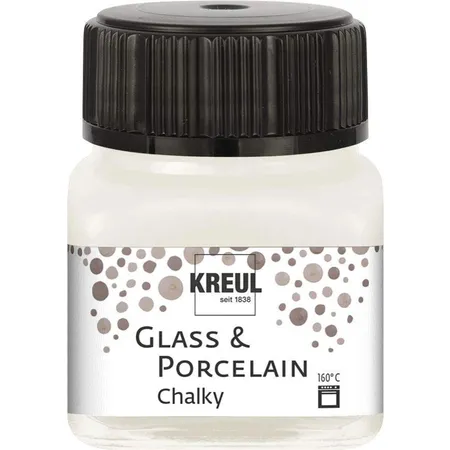 KREUL Glass & Porcelain Chalky, white cotton, 20 ml