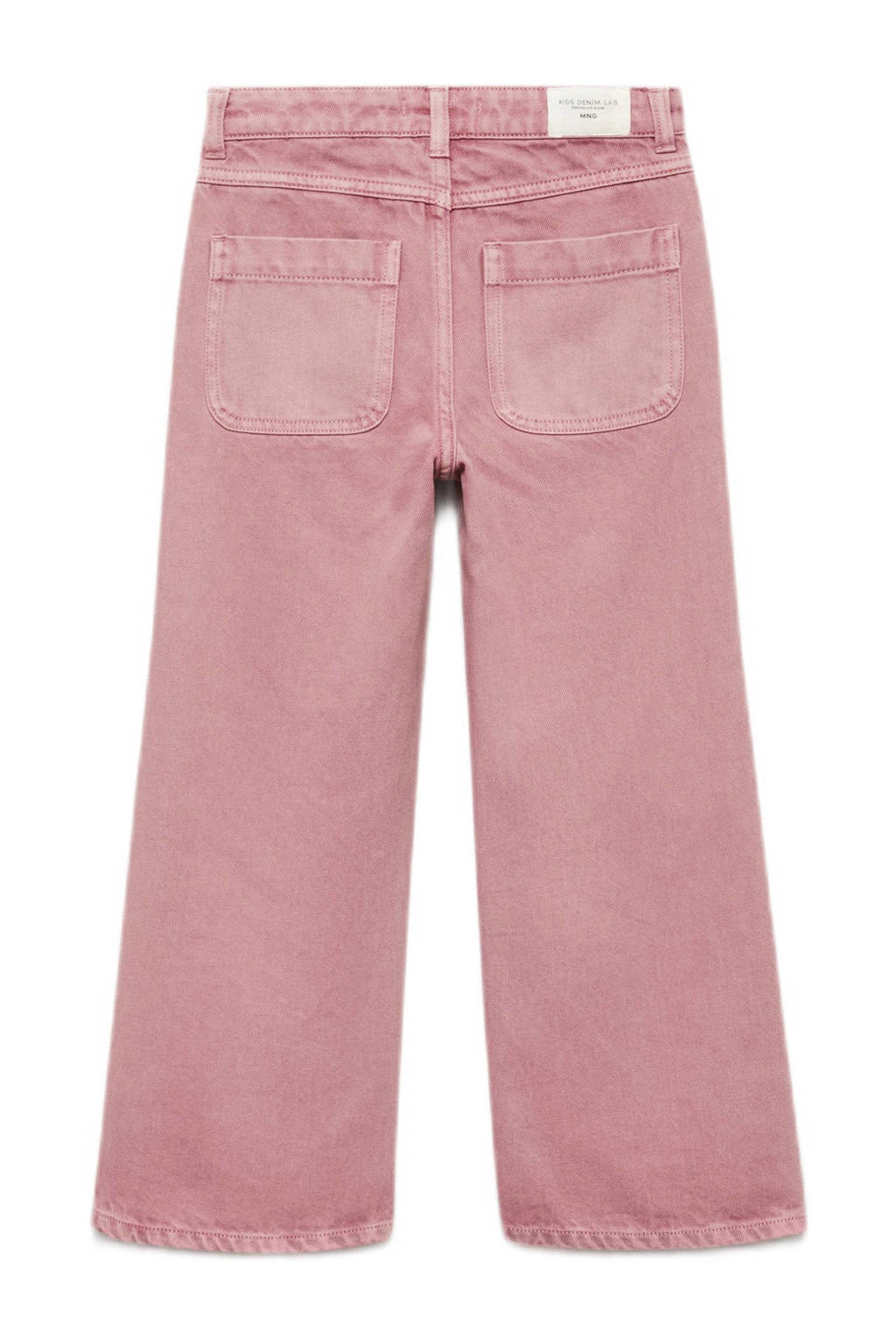 Mango Kids wide leg jeans roze