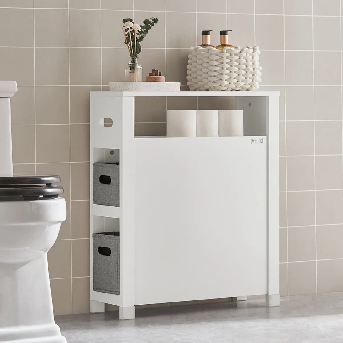 SoBuy BZR83-W Meuble WC blanc