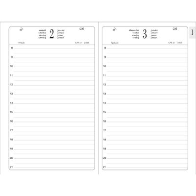 Agenda Travers - 1 jour par page - 13,5 x 21 cm - noir - Exacompta