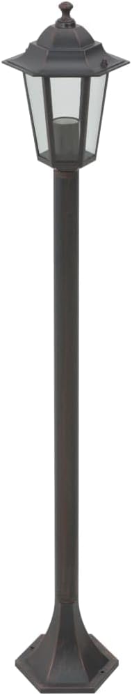 Kangmusi Garten-Pollerleuchte 6 Stk. E27 110 cm Aluminium Bronzefarben, 44205