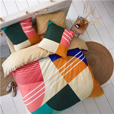 Linge de lit graphique et coloré - BECQUET CRÉATION