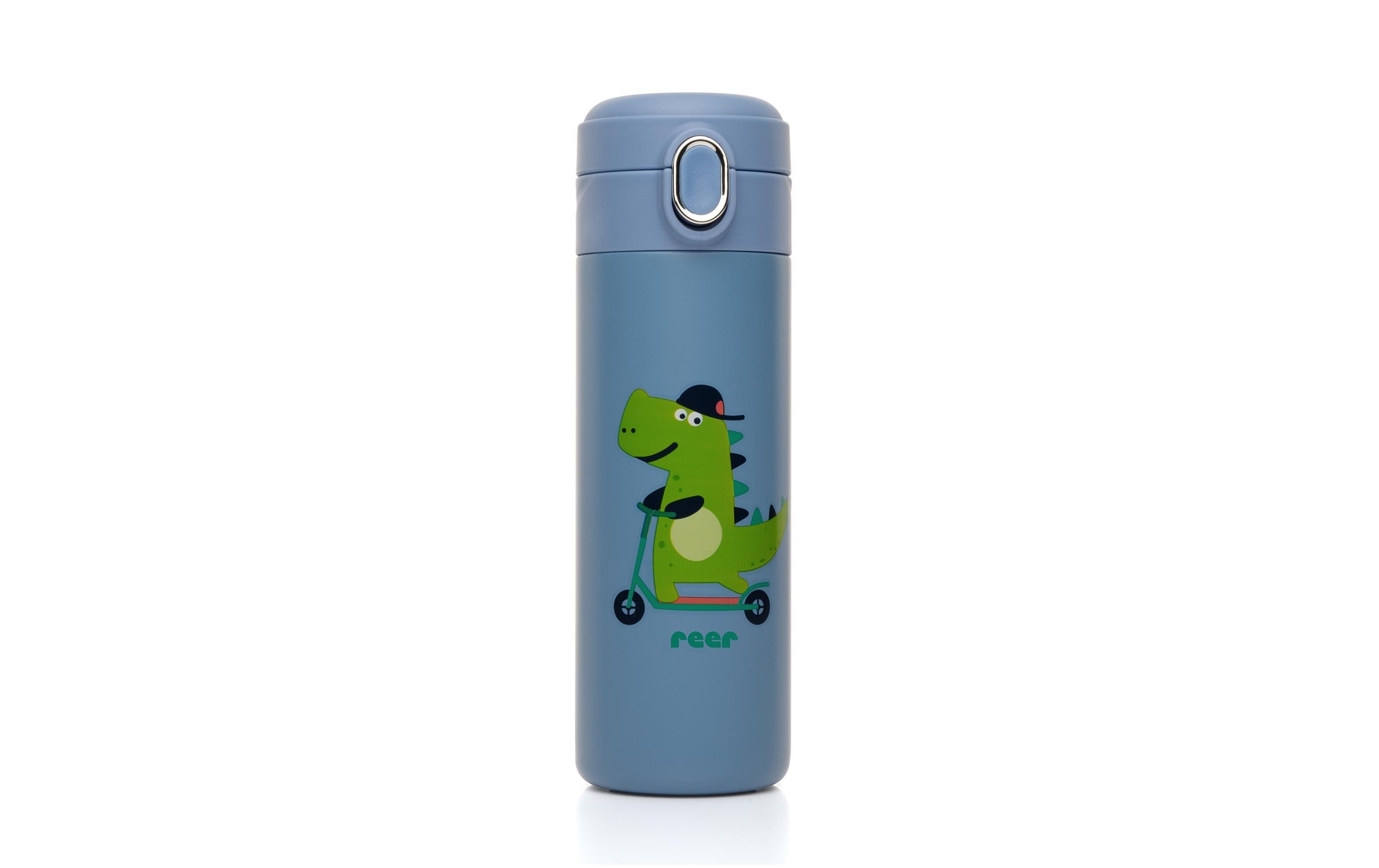 Trinkflasche Kids Blau 350 mlTrinkhalmflasche mit Halm für Kinder