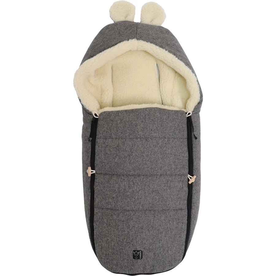 Kaiser Winterfußsack HOODY MAUS WOOL sleet grey