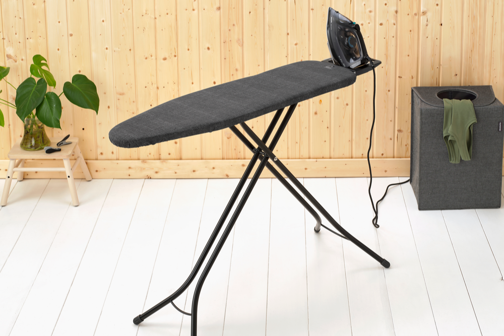 Strijkplank A, 110x30 cm, strijkerhouder - Denim Black
