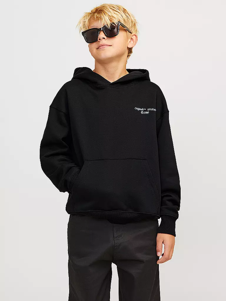 JACK & JONES Jungen Kapuzensweater - Hoodie JORNOHO  schwarz