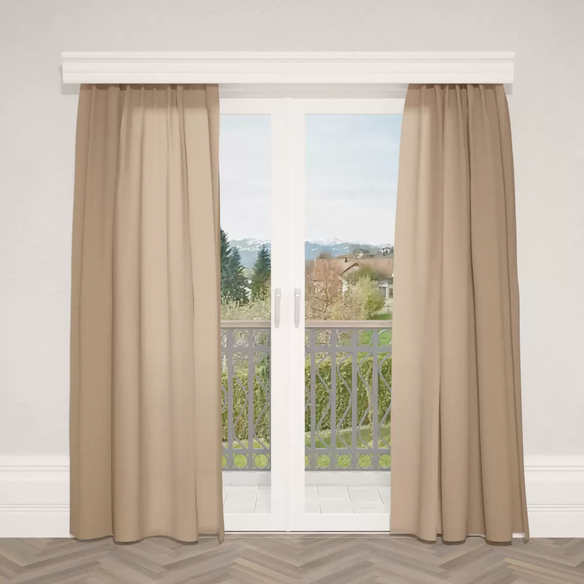 Nachtvorhang Satin Braun