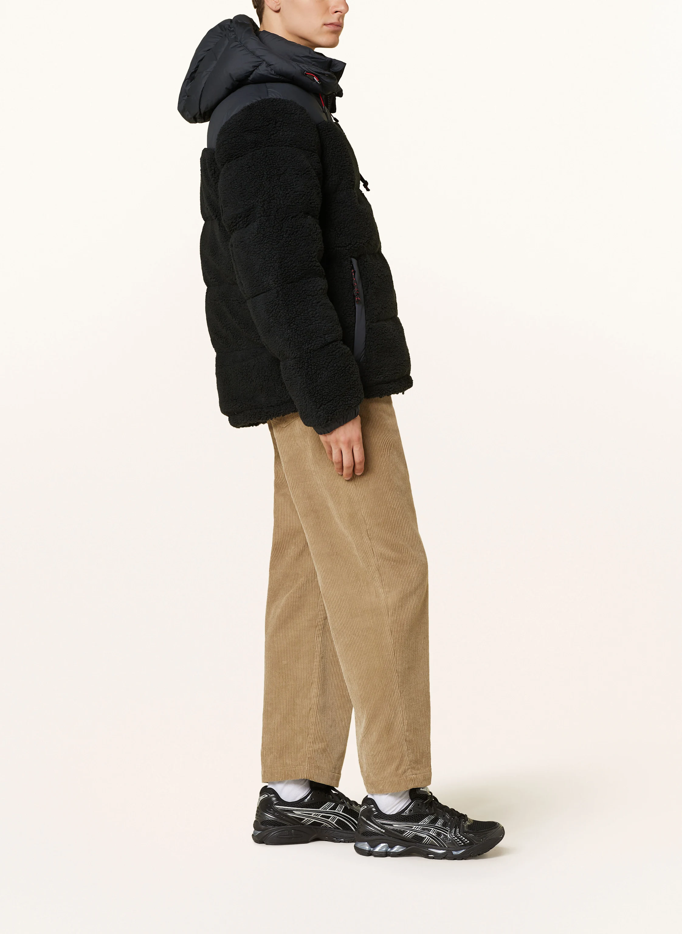 POLO RALPH LAUREN Daunenjacke mit Teddyfell und abnehmbarer Kapuze