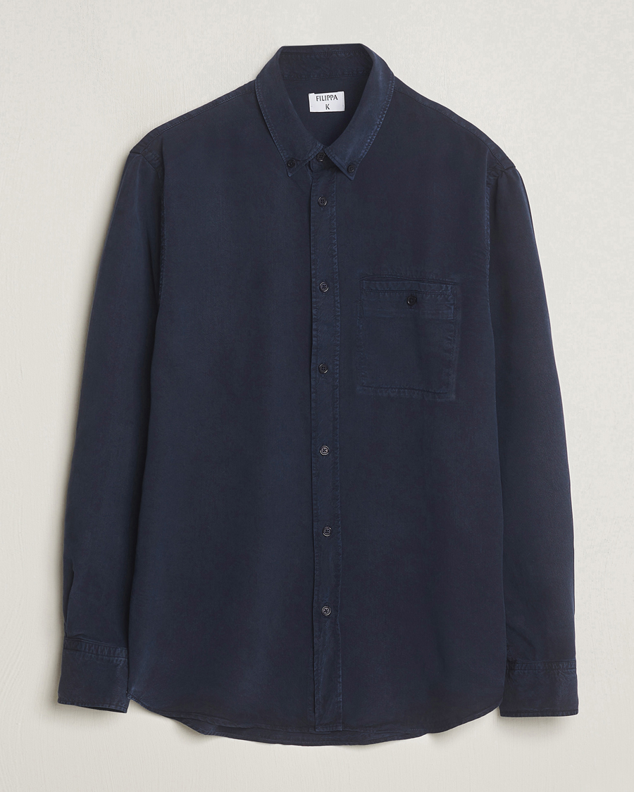 Filippa K Zachary Lyocell Shirt Navy
