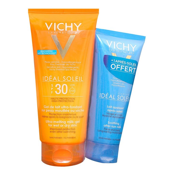 Idéal soleil lait SPF30 200ml + après-soleil offert