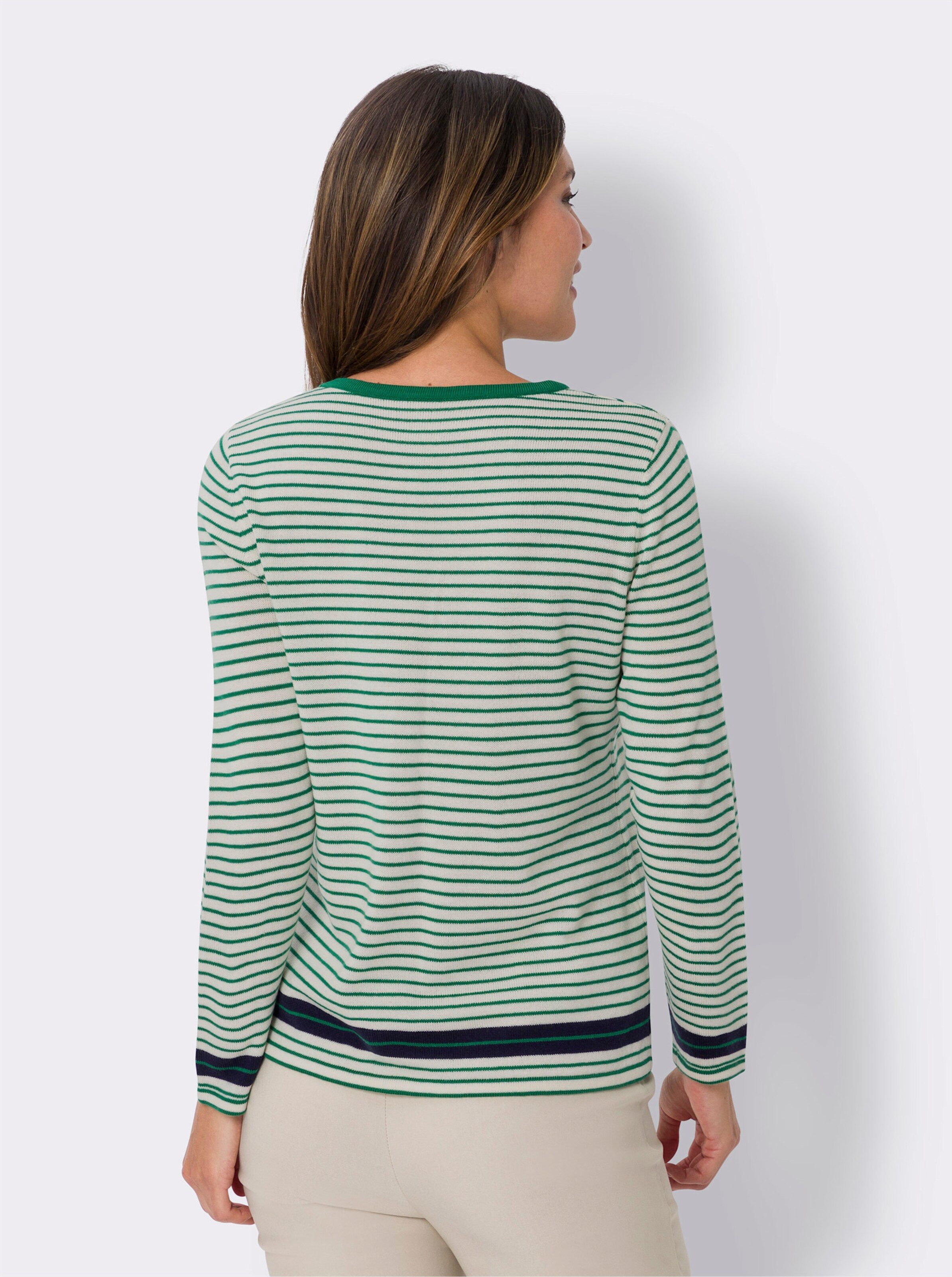Langarm-Pullover im Ringelmuster