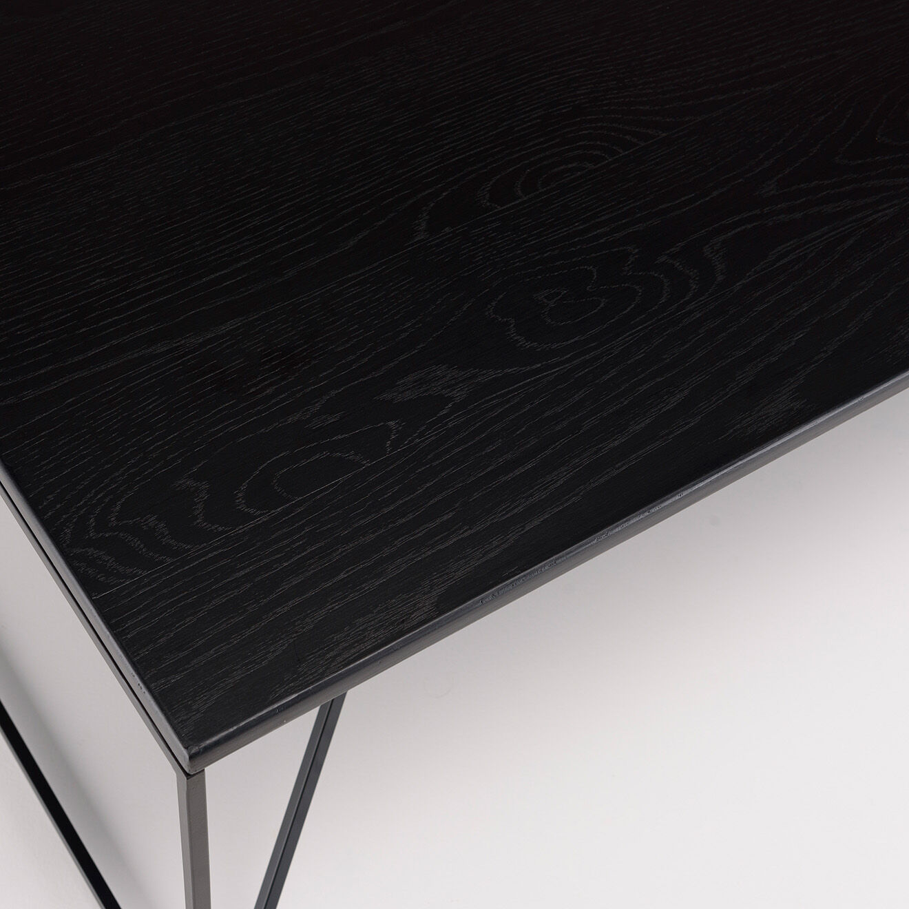 Macabane Table basse rectangulaire Daly noire - 120x60 cm